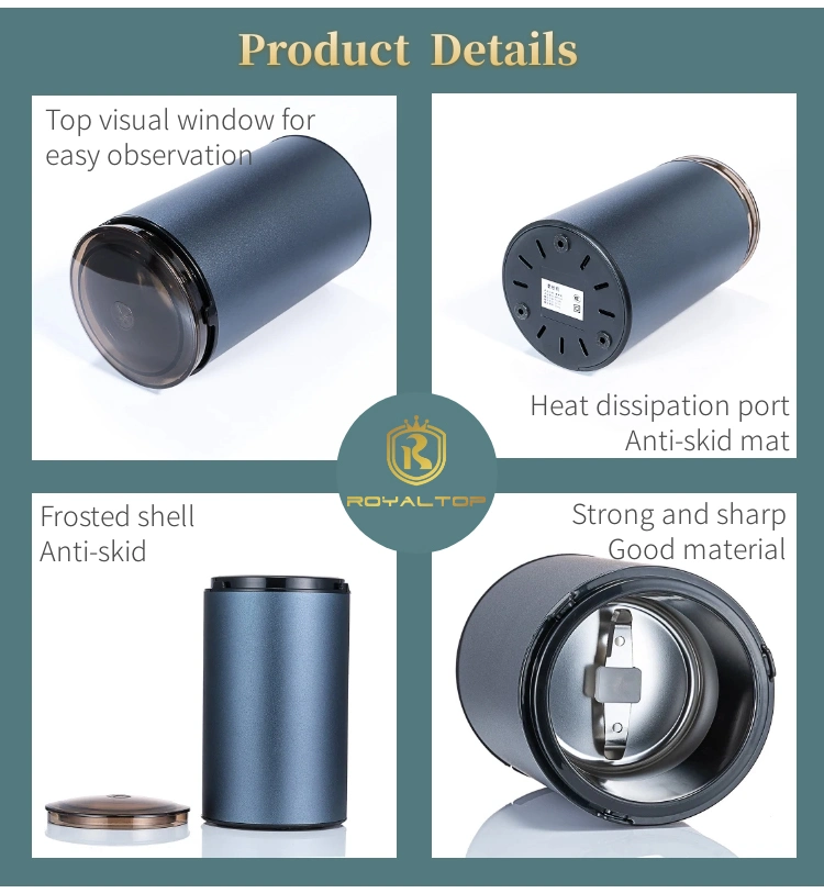 2023 Custom Portable Coffee and Spice Grinder Set 304 Stainless Steel Dry Spice Electric Grinder with Visible Top Lid