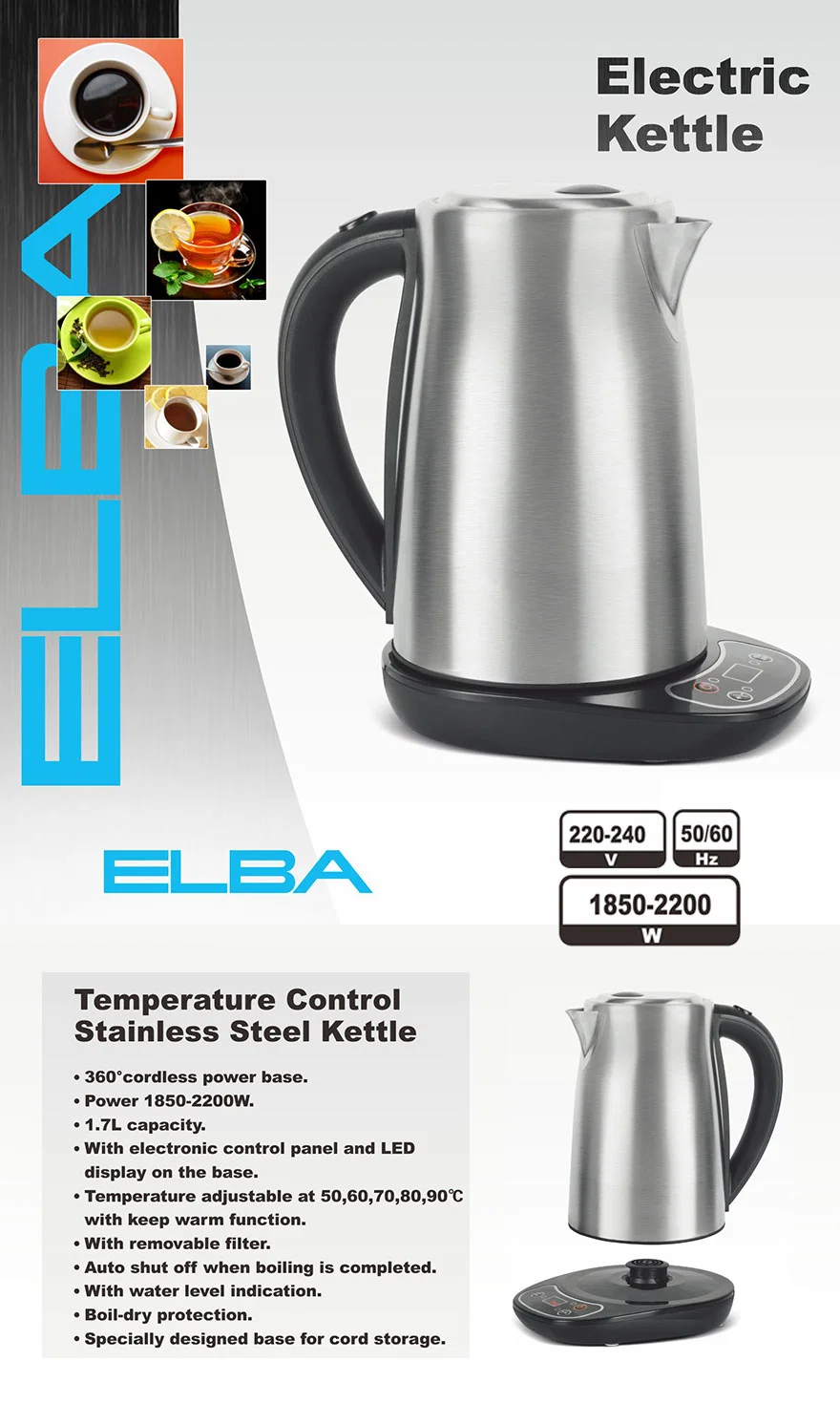 Digital Control Temperature Smart Stainless Steel Kettle