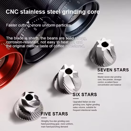 Portable Espresso Grinder Manual Coffee Grinder with External Adjustment