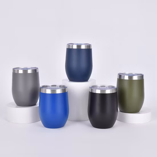Creative Portable Stainless Steel Wine Flask Cup Custom Insulated Coffee Vacuum Thermal Cups Egg Tumbler