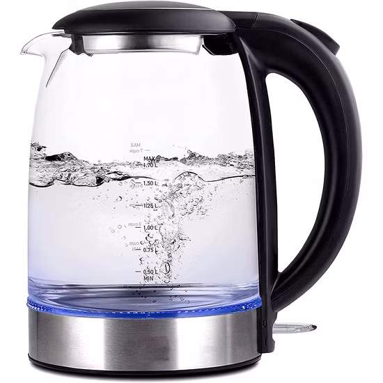Hot Sales Glass Electric Kettle with a Blue Light Band Water Heater